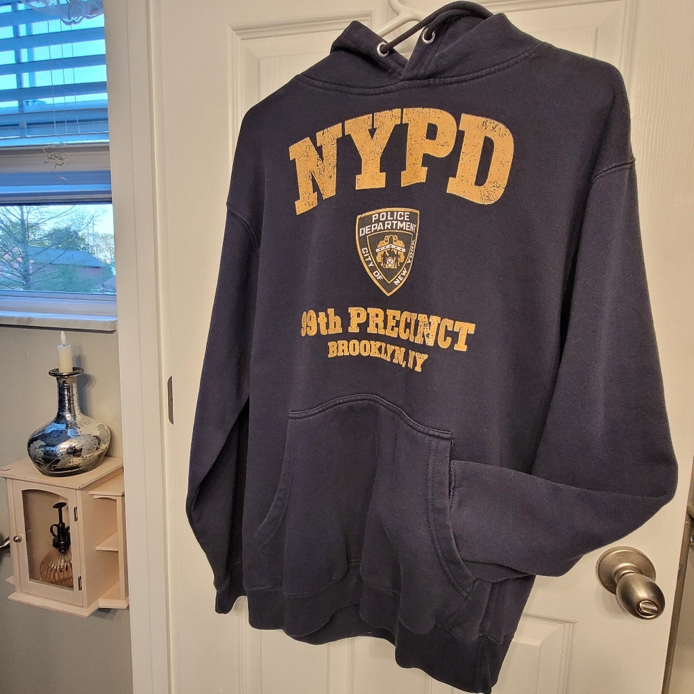 Brooklyn 99 TV Show Navy Blue Hoodie Men's Medium Unisex Styling - Picture 2 of 10